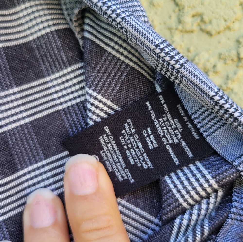 THEORY Classic Skinny Crop Pants McClair Plaid Business Casual - Picture 4 of 5
